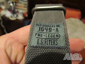 Мъжки колан, военен колан, военна екипировка, пилотски колан, DST, Douglas.inc, USA,