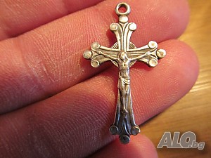 сребърен кръст разпятие от Ватикана за колекционери и ценители!
