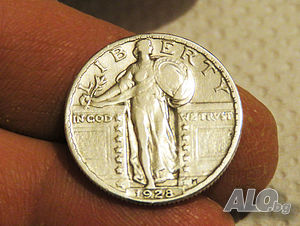 Колекционерски сребърен долар, QUARTER DOLLAR - 1928 г. - за колекционери и ценители  .