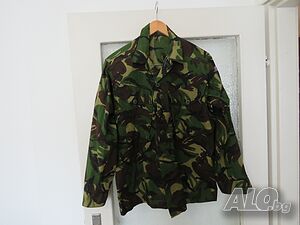 Военна екипировка, Военна Мъжка риза с флага на Англия  с дълги ръкави камуфлажна шарка за лов