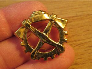 Военен вензел инжинерен ​ златен Българска армия - за ценители и колекционери.