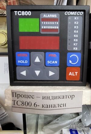 Процес - индикатор ТС800 6- канален 220VAC Вход:6х4-20мА изходи:EMR-3A/250V