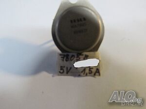 Стабилизатор на напрежение 7805 - 5 волта (метален корпус ) TESLA - 5 волта на 1,5 ампера