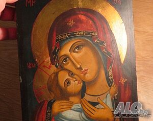 †Стара православна икона на Дева Мария, Света Богородица - за зачатие и съхраняване гр. Варна