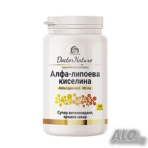 Dr. Nature Алфа Липоева киселина, 60 капсули