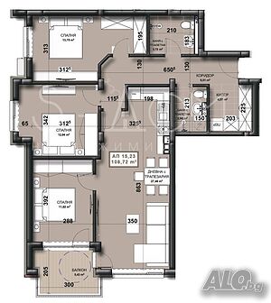 Апартамент с три спални | 121кв.м. | 2-ри етаж | 114 950 евро