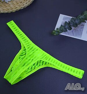 Мъжки раирани прашки прозрачни G-String