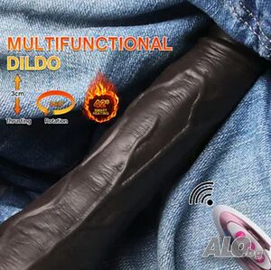 Black Telescopic Vibrating Dildo G-spot 27sm-4.8sm.