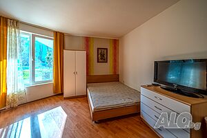 Бюджетно студио на 100м от плажа!!! Паркинг!!! Едностаен апартамент 34 кв.м Тухла 2007 г. 1 етаж Партер | Апартаменти | Слънчев бряг - изток Слънчев бряг