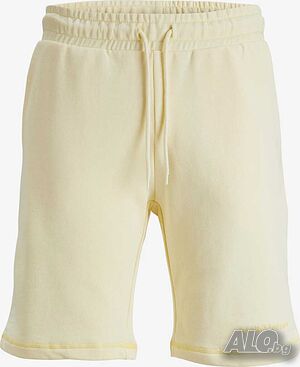 Мъжки къси панталони Jack & Jones, 100% памук, Светложълти, L
