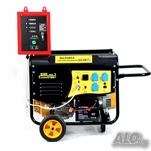 Монофазен Бензинов Генератор за ток с пълна автоматика BULPOWER 8.5 KW с СТАР-СТОП табло