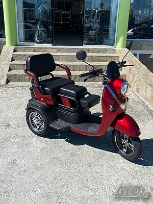 Електрическа триместна триколка MaxMotors X2 1500W/48V/20АH Червена