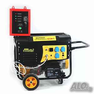 Монофазен Бензинов Генератор за ток с АТS табло BULPOWER 6.5 KW