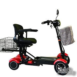Сгъваема електрическа количка MaxMotors 750W - red
