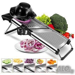Ръчно ренде за зеленчуци Mandoline Dial Slicer кухненско ренде неръждаема стомана