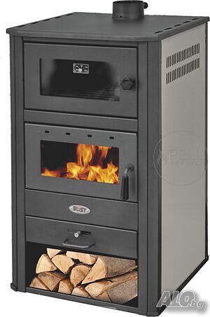 Печка на твърдо гориво BLIST MILANO E с водна риза и фурна - 24 KW