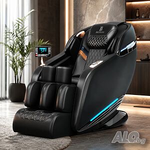 Луксозен масажен стол Zero Gravity - AI гласово управление, Bluetooth и масаж на цялото тяло!