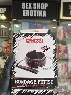 Каишка с нашийник чокър Bondage Collar секс игри за двойки онлайн цена от Секс Шоп Еротика