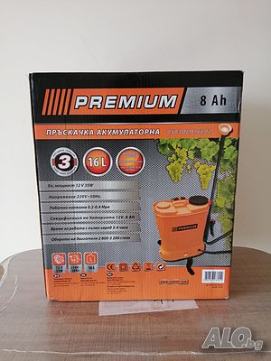 Акумулаторна пръскачка-16л.12v,8ah,35W.PREMIUM с метален удължител