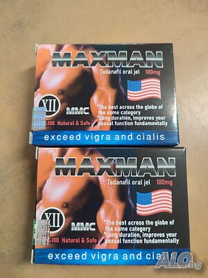 Maxman Blue сашета за Мъже - Увеличете Ерекцията и Броя на Сперматозоидите