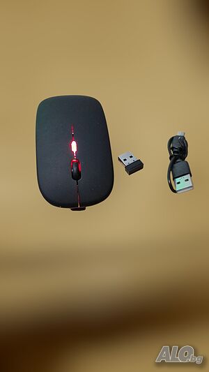 Bluetooth/Блутуут Ултратънка и преносима безжична мишка с акумулаторна батерия с тънък дизайн.