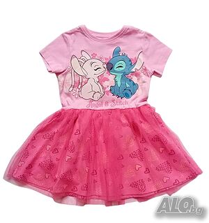 Детска рокля с тюл Стич Stitch
