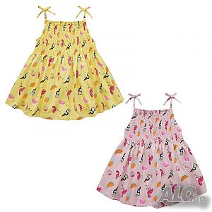 Рокля с презрамки с тропически мотиви Minikidz