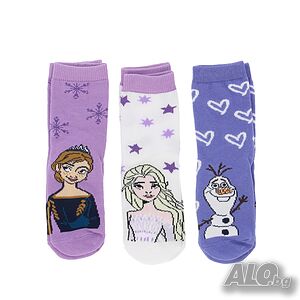 Чорапи за момиче Frozen - комплект от 3 чифта