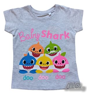 Блуза за момиче Малката акула Baby Shark