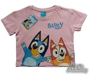 Блуза с къс ръкав за момиче Блуи Bluey