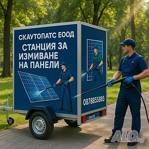 Ремарке станция за измиване на соларни панели фотоволтаични централи