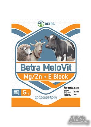 Меловит Блок MAGNE-Zn + E с магнезий, цинк и витамин Е, 5кг