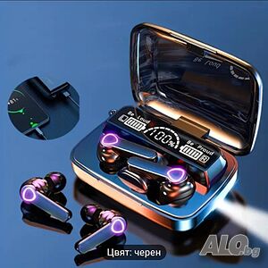 Качествени Безжични спортни слушалки handsfree BT5.3 микрофон Bass Powerbank