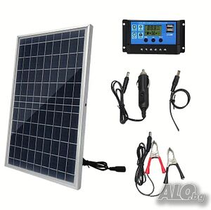 Малък преносим слънчев панел за 12v система 10w къмпинг