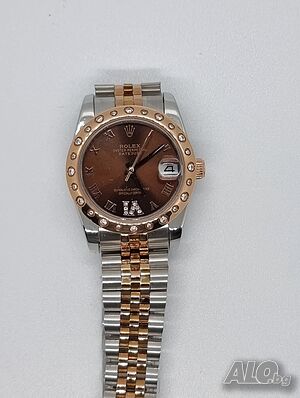 Rolex Datejust 31мм chocolate Dial Diamond Bezel Часовник