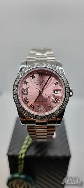 Дамски часовник Rolex Datejust 31мм Pink Dial Diamond Bezel