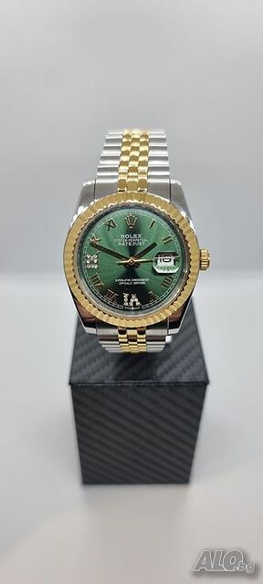 Дамски часовник Rolex Datejust 36мм Green Dial Diamond