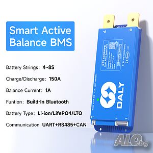 BMS DALY Smart 12V 24V 150A 4S 8S LIFEPO4 Active balance 1A