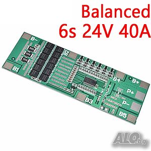 BMS БМС 6S 3.7V 40A за 18650 литиево-йонна батерия