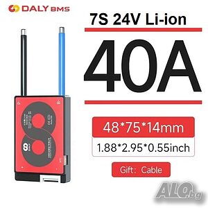 BMS БМС DALY 7S 24V 40A за 18650 литиево-йонна батерия