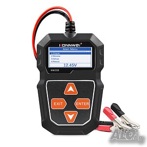 Тестер за акумулатори оловни 12V с LCD дисплей KONNWEI KW208