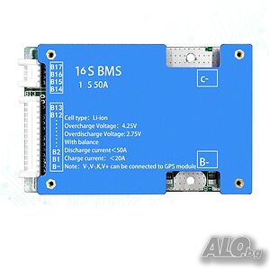 BMS 16S 50А за 60V литиево йонна батерия