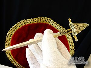 Toledo меч, кинжал, нож за писма 17 см., злато, орнаменти.