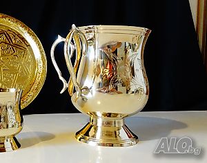 Бронзов бокал с две дръжки 1 л., сватба, годишнина.