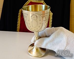 Английски бокал, чаша за вино, барок, бронз.