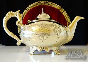 Английски бронзов чайник, кана, рококо.