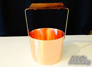 Медна ледарка, меден съд чиста червена мед.