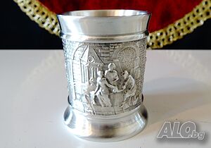 Чаша от калай за ракия, таверна, сватба.