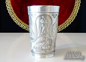 Чаша от калай за вино, картини от Нюрнберг.