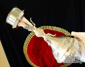 Посребрен свещник, барок.
